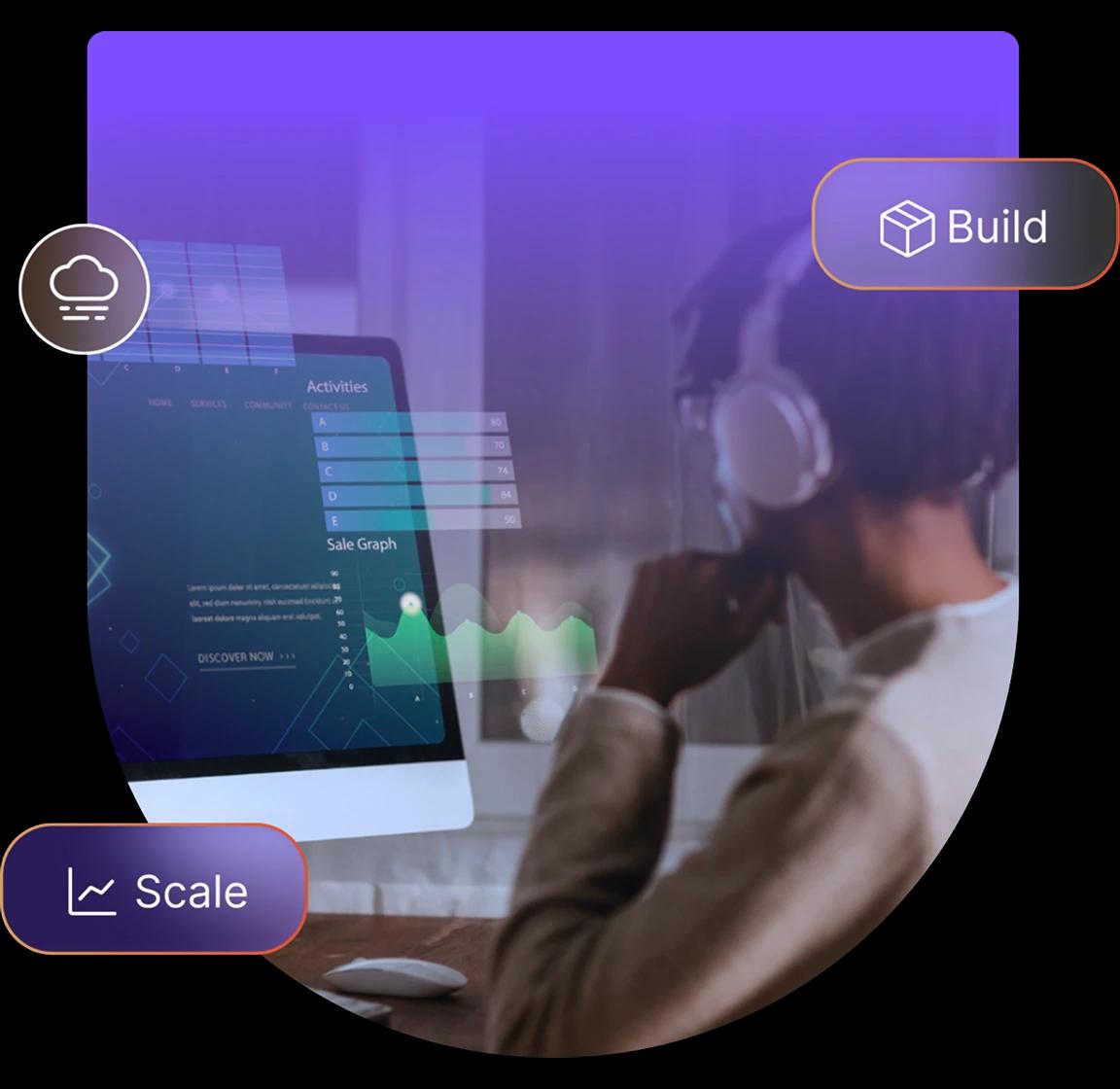 Lady holding an iPad